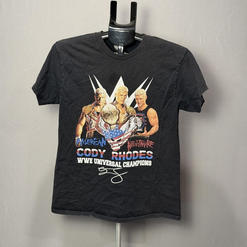 WWE Cody Rhodes Shirt Mens Medium Black American Nightmare Graphic Tee Wrestling